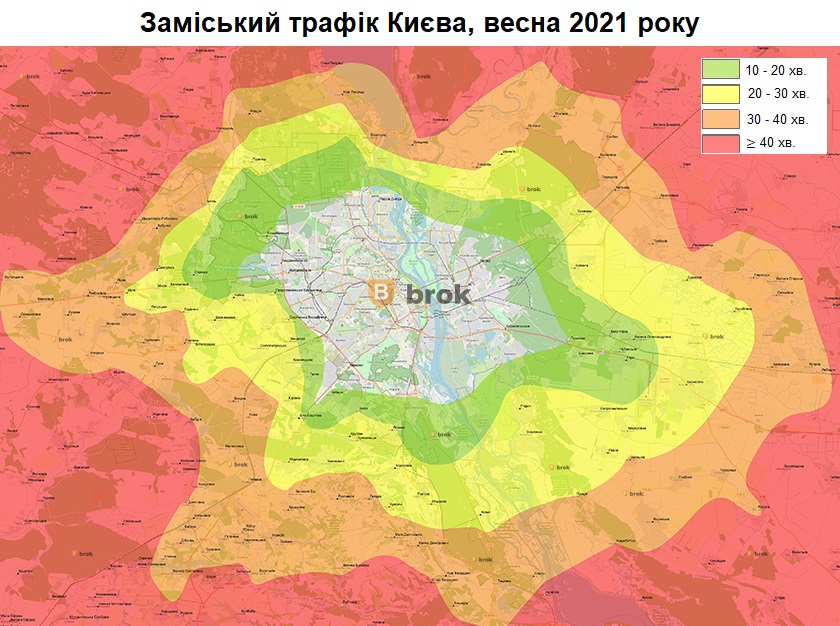 Заміський трафік Києва, весна 2021 року